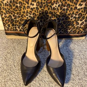 Aldo wood heel pumps